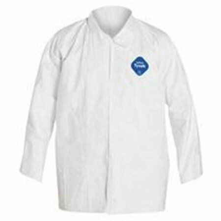 BEAUTYBLADE Tyvek Coverall Shirt Snap Front Long Sleeves - White - X-Large BE3681968